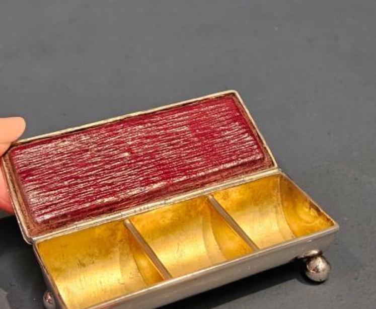 Victorian Silver Triple Stamp Box - Image 2