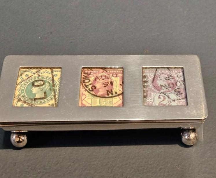 Victorian Silver Triple Stamp Box - Image 3