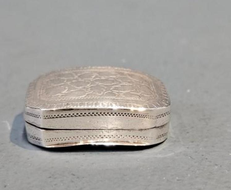 Unusual Curved Silver Vinaigrette  - Image 1