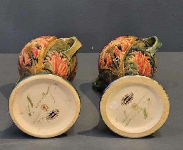Pair of McIntyre Moorcroft Cornflower Vases - Image 3