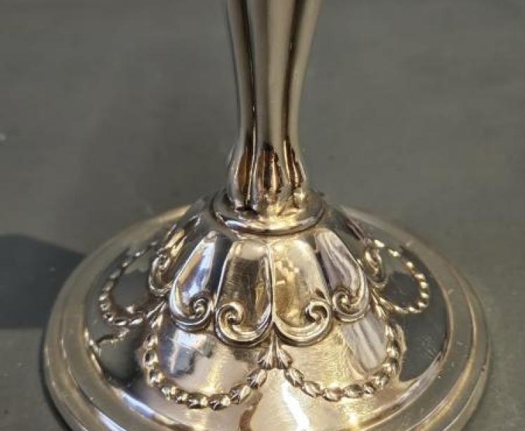 Pair of Victorian Silver Candlesticks  - Image 3
