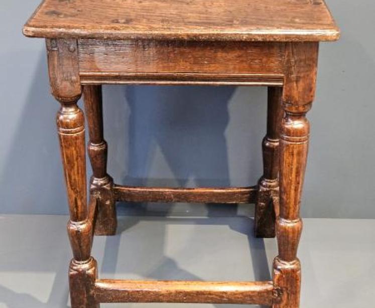 George II Oak Joint Stool - Image 1