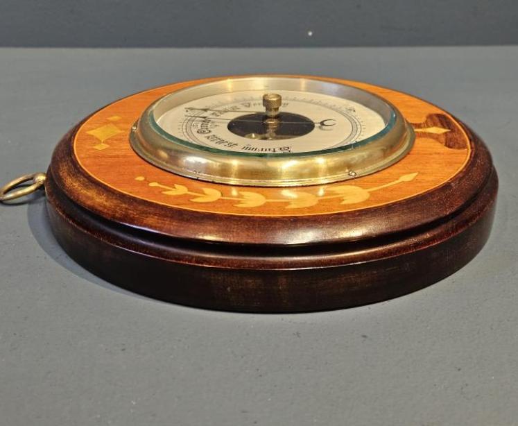 Edwardian Inlaid Silvered Dial Barometer - Image 5