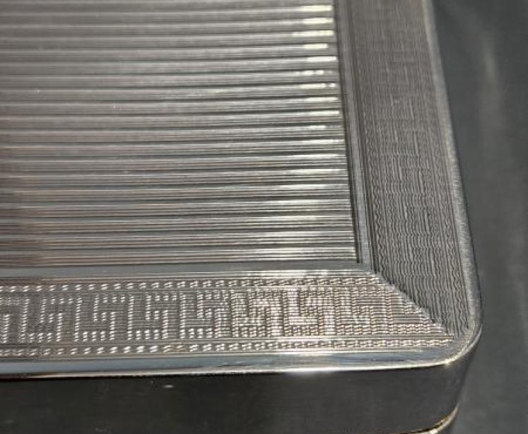 Superb Engine Turned George V Silver Box - Image 4