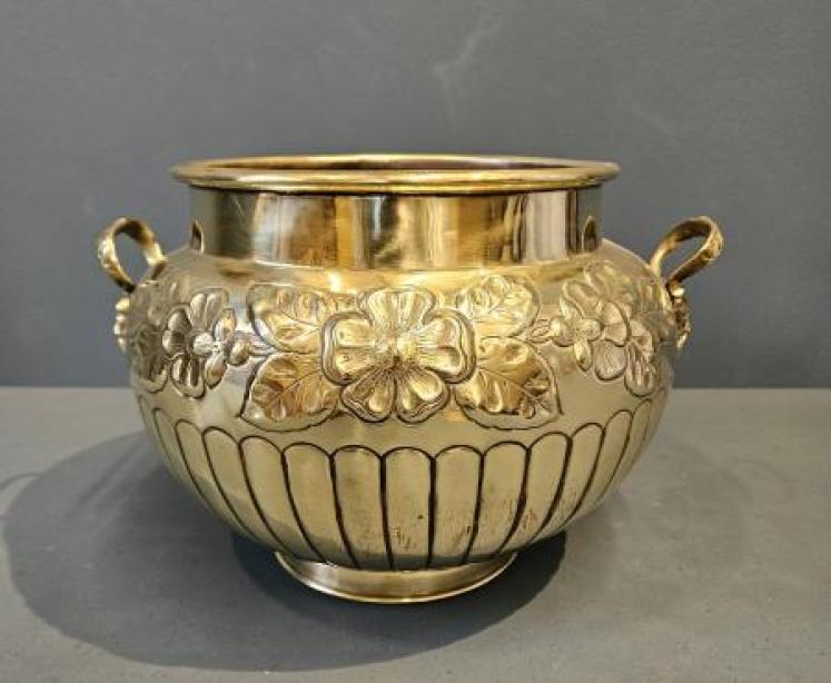 Victorian Brass Jardiniere - Image 1