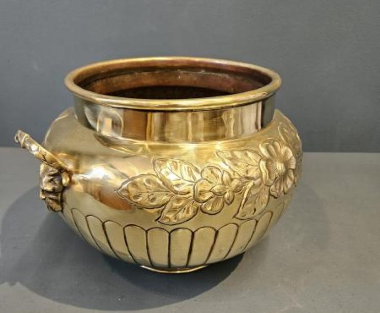 Victorian Brass Jardiniere - Image 6