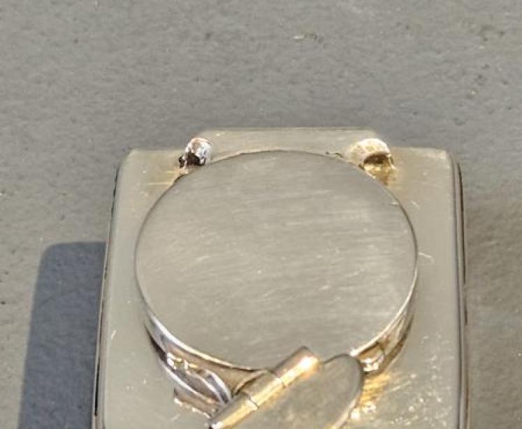 William IV Silver Topped Travelling Ink Well  - Image 3