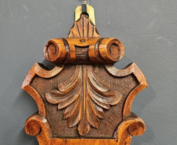 Small Victorian Oak Banjo Barometer - Image 3