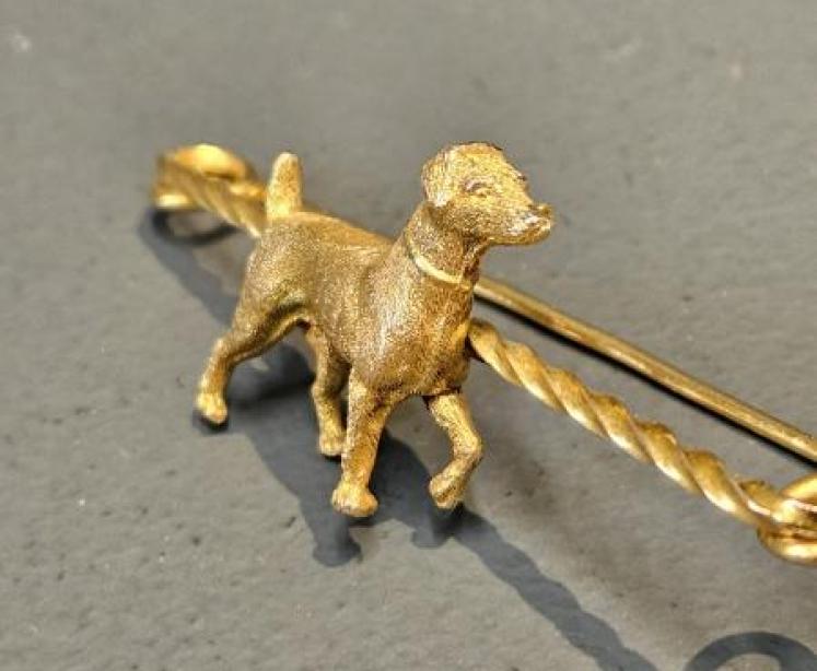 Victorian 9ct Gold Terrier Tie Bar - Image 5