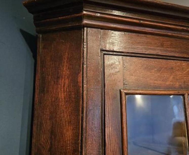 George III Oak Floor Standing Corner Cupboard - Image 6