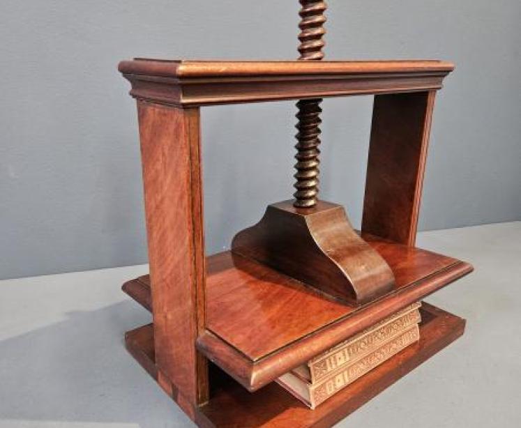 George III Mahogany Book Press - Image 2