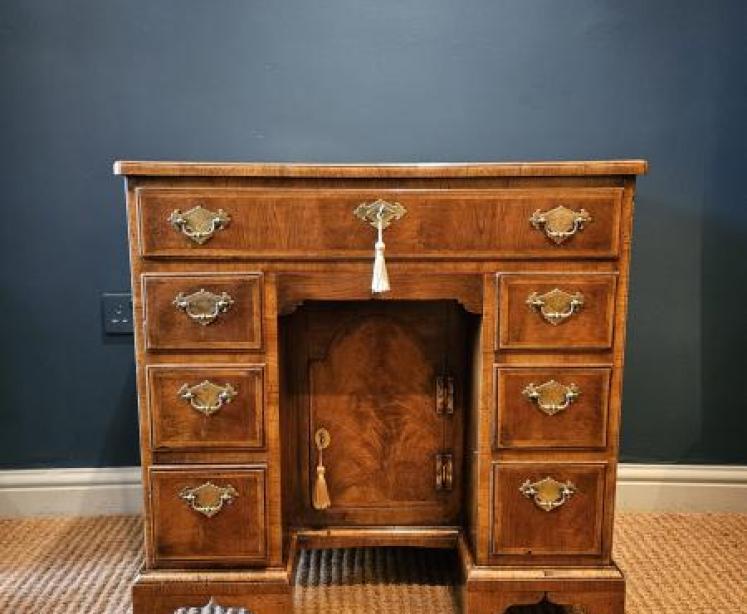 Walnut Kneehole Desk - Image 1