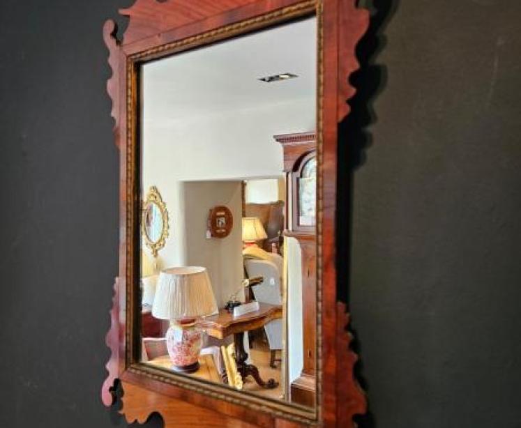 Small George III Mahogany Mirror - Image 2