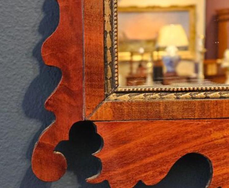 Small George III Mahogany Mirror - Image 4