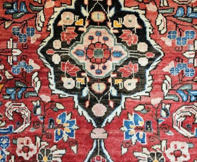 Antique Persian Wool Rug - Image 2