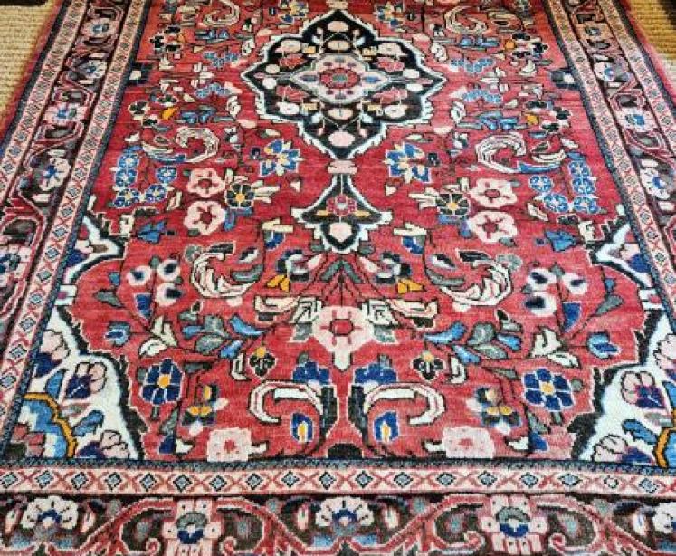 Antique Persian Wool Rug - Image 6