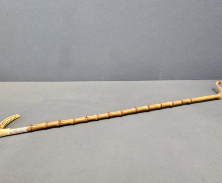 Victorian Silver Mounted Bamboo Riding Whip - Image 1