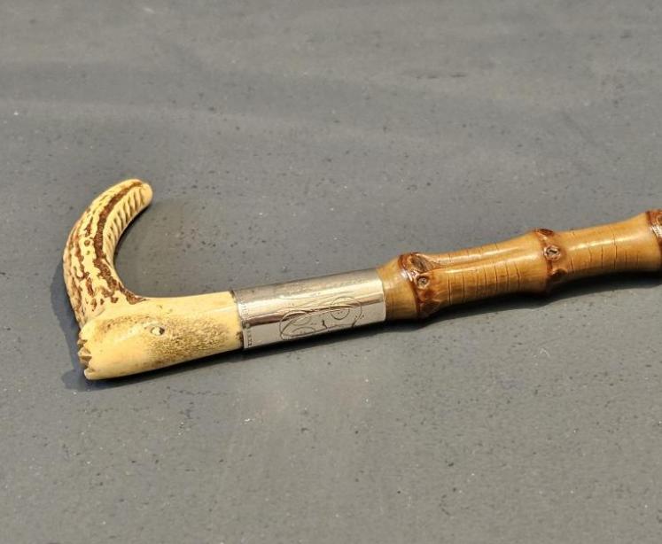 Victorian Silver Mounted Bamboo Riding Whip - Image 2