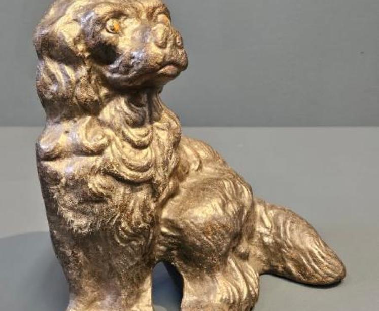 Victorian Cast Iron Spaniel Door Stop - Image 3