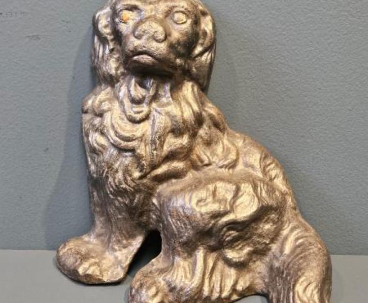 Victorian Cast Iron Spaniel Door Stop - Image 5