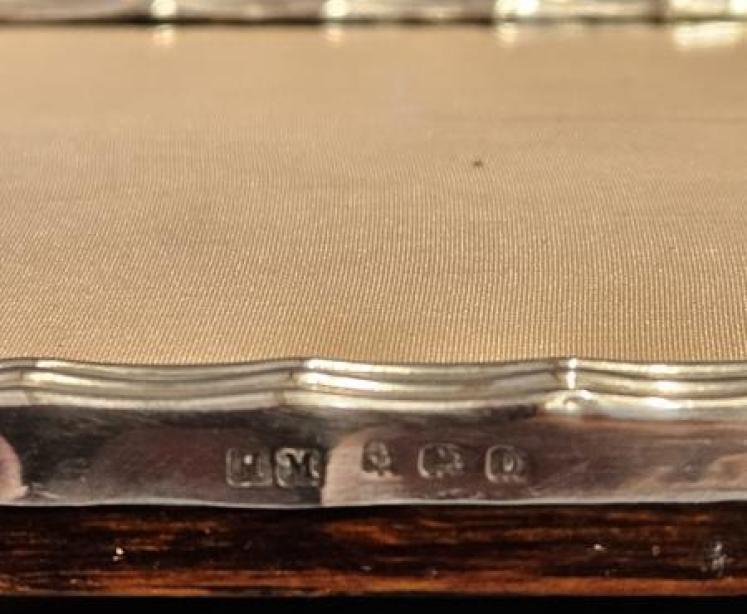 Edwardian Silver Ribbed Design Photo Frame - Image 7