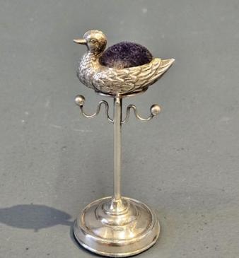 Silver Duck Pin Cushion