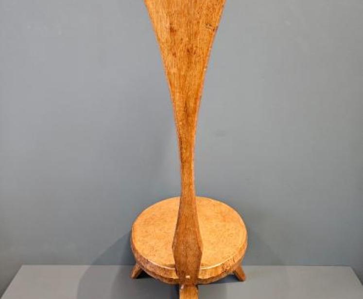 Jack Gimble Adzed Oak Back Stool - Image 7