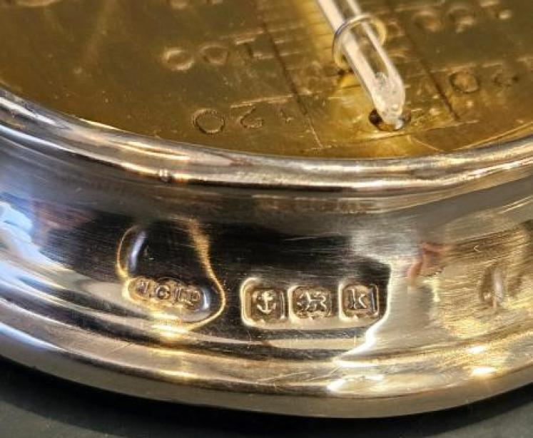 Edwardian Silver Thermometer Paper Weight - Image 5