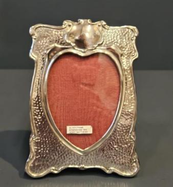 Art Nouveau Planished Silver Photo Frame 