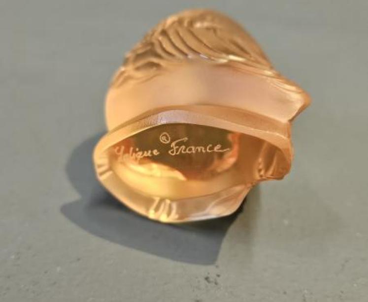 Lalique Amber Owl  - Image 4