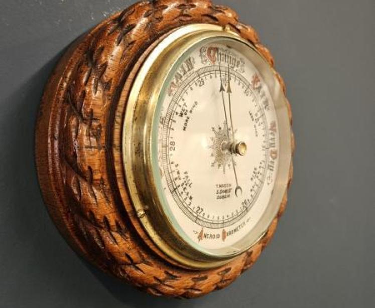 Victorian Oak Dublin Barometer - Image 5