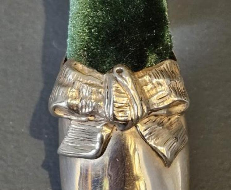 Edwardian Silver Ladies Shoe Pin Cushion - Image 5