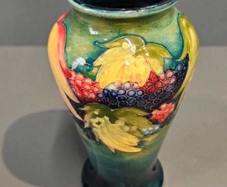 Moorcroft Leaf and Blackberries Vase - Image 1