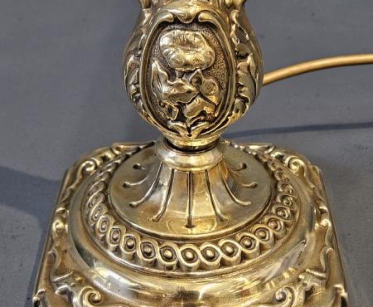 Edwardian Brass Table Lamp  - Image 5