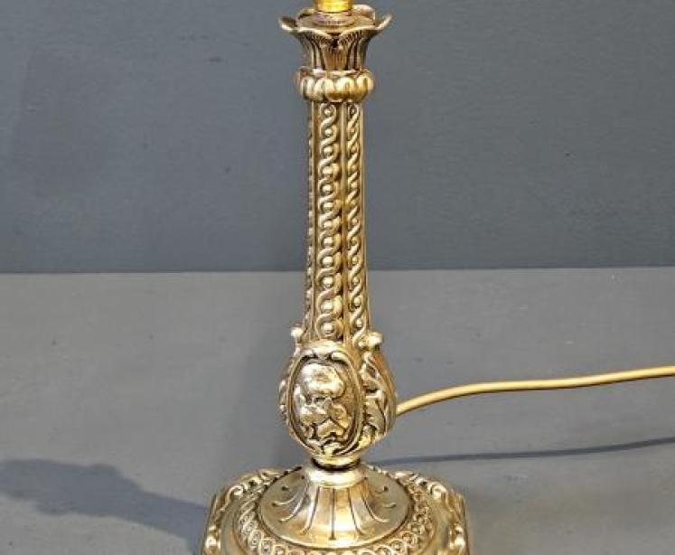 Edwardian Brass Table Lamp  - Image 7