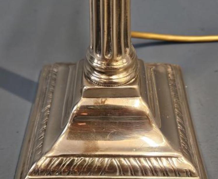 Edwardian Cast Brass Table Lamp - Image 2