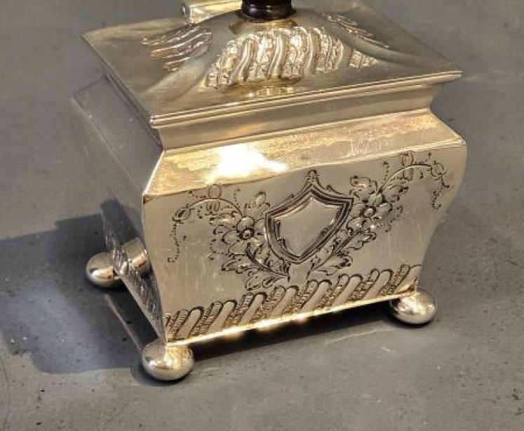 Victorian Silver Tea Caddy  - Image 1