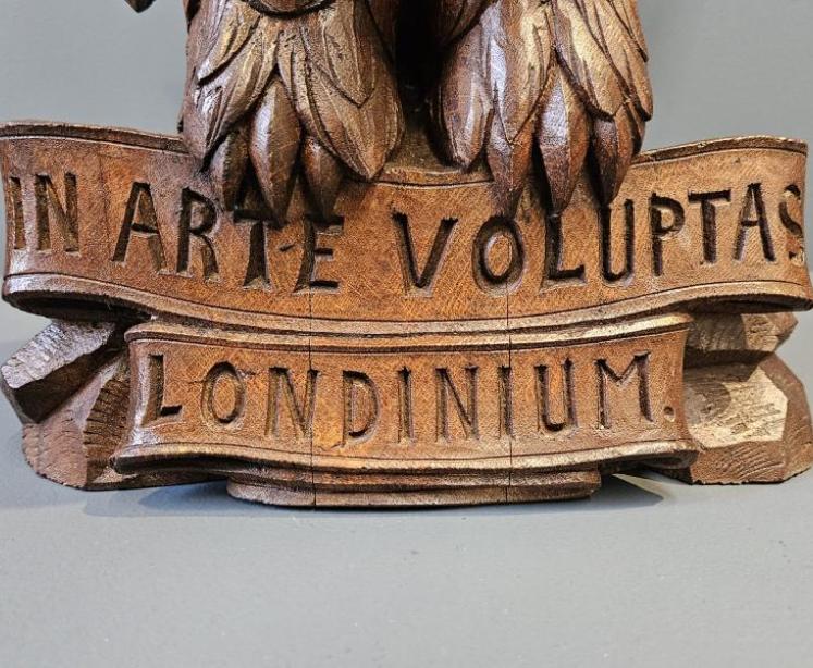 Large Victorian Carved Oak Long Eared Owl - Image 6