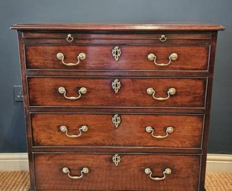 Small George III Mahogany Chest with Brushing Slide - Image 1