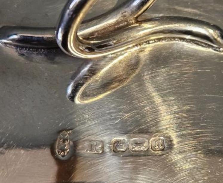 Edwardian Silver Top Jam Pot and Spoon - Image 5