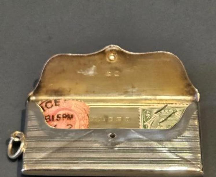 Engine Turned Silver Triple Stamp Envelope - Image 3