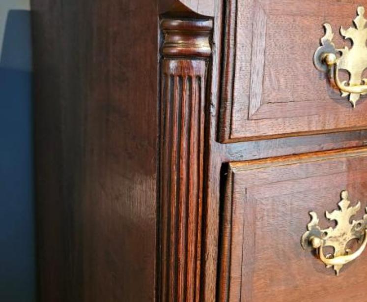 George III Oak Chest of Drawers - Image 4