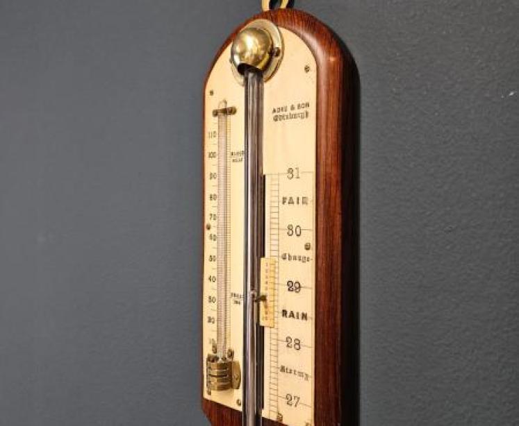 Victorian Rosewood Stick Barometer by Adie, Edinburgh  - Image 5