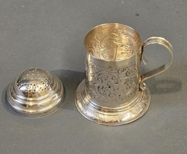 Victorian Silver Flour Sifter - Image 5