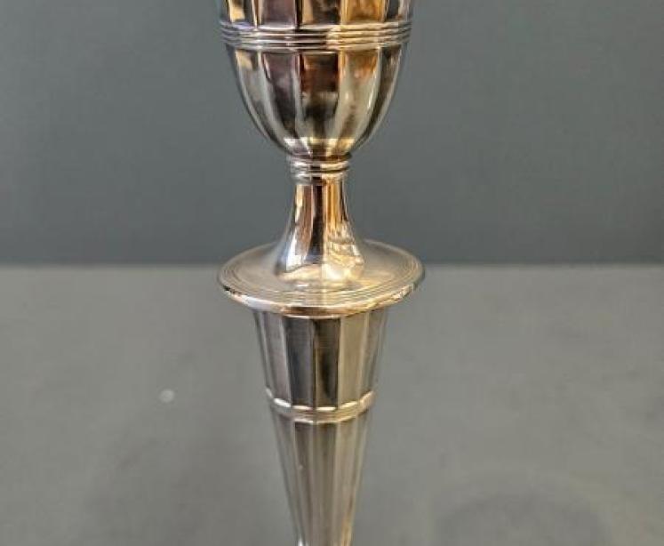 Pair of Victorian Adams Style Silver Candlesticks - Image 3