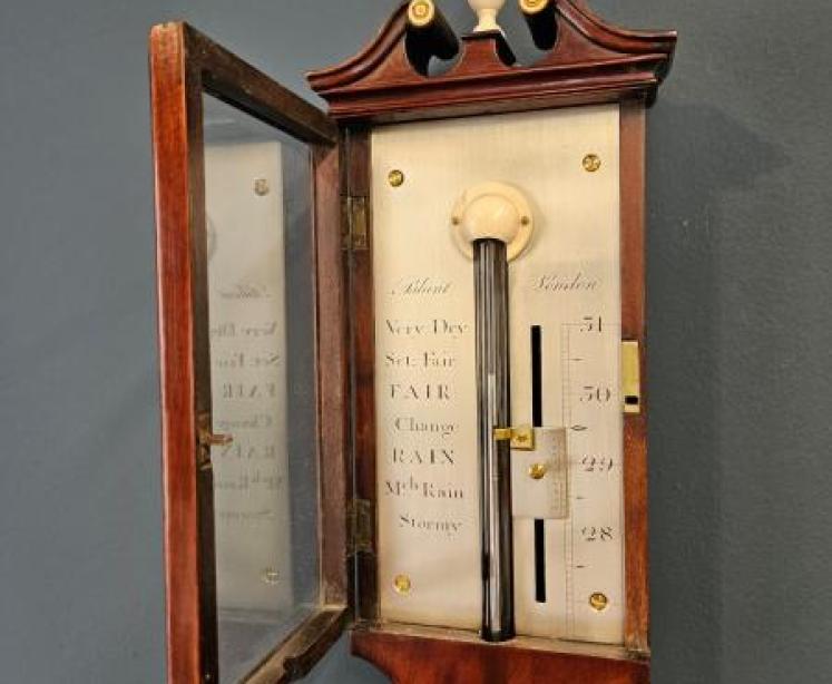 Fine George III Stick Barometer by Blunt, London - Image 6