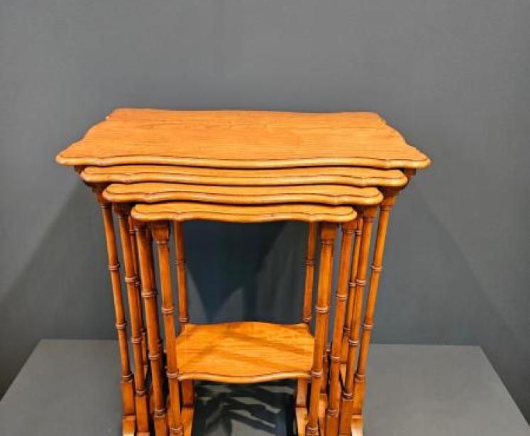 Nest of Edwardian Occasional Tables - Image 4