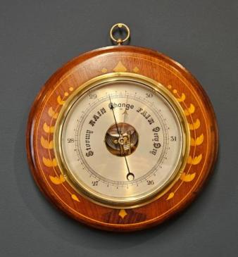 Edwardian Inlaid Mahogany Barometer