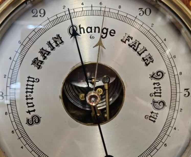 Edwardian Inlaid Mahogany Barometer - Image 3