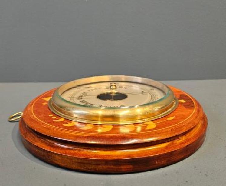 Edwardian Inlaid Mahogany Barometer - Image 4